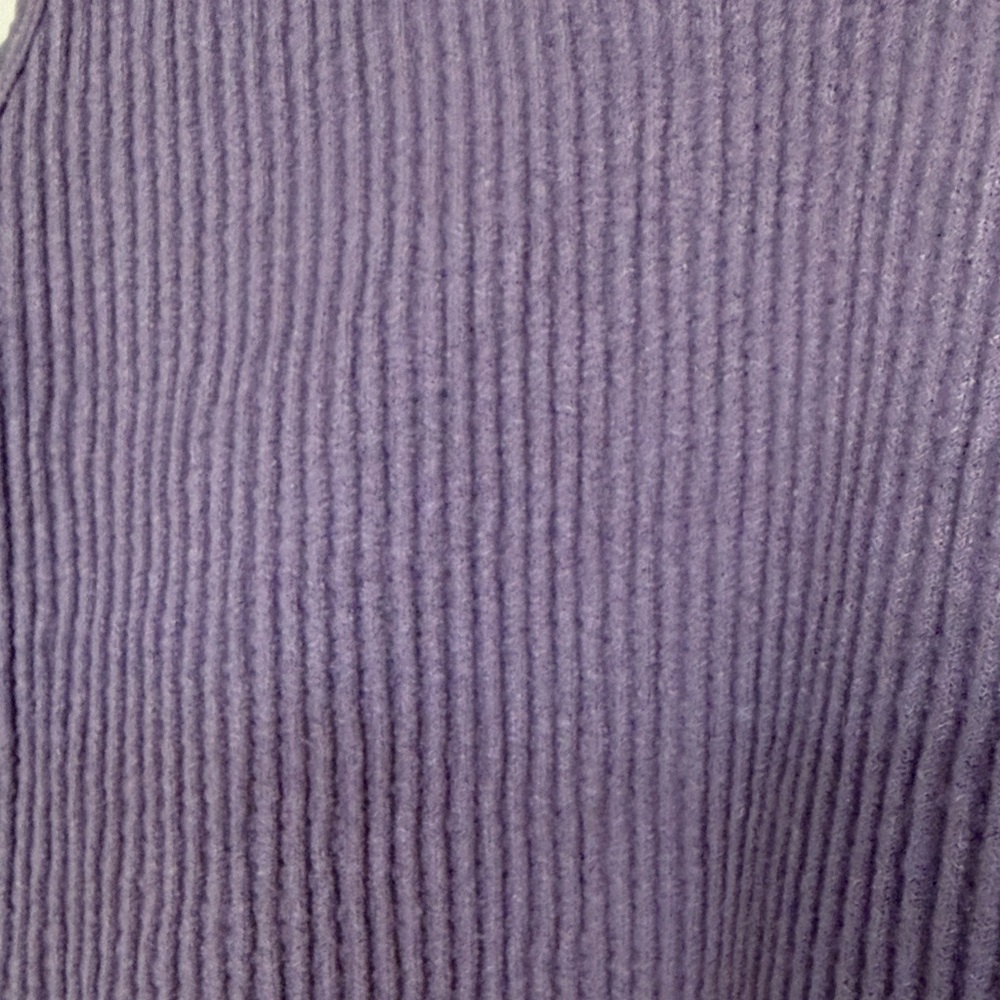 Purple Ribbed Women's Top - Picture 2 of 2